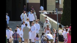 BOŻE CIAŁO 2023 Procesja w kościele św. Franciszka z Asyżu w Ostrołęce