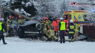 Poważny wypadek drogowy w Rzekuniu na ulicy Kościuszki