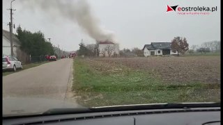 Pożar domu w Borawem. Z ogniem walczyły cztery jednostki strażackie