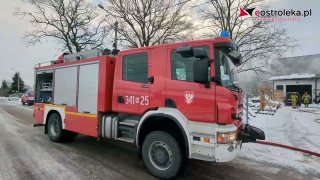 Pożar w zakładzie produkcyjnym w Ostrołęce